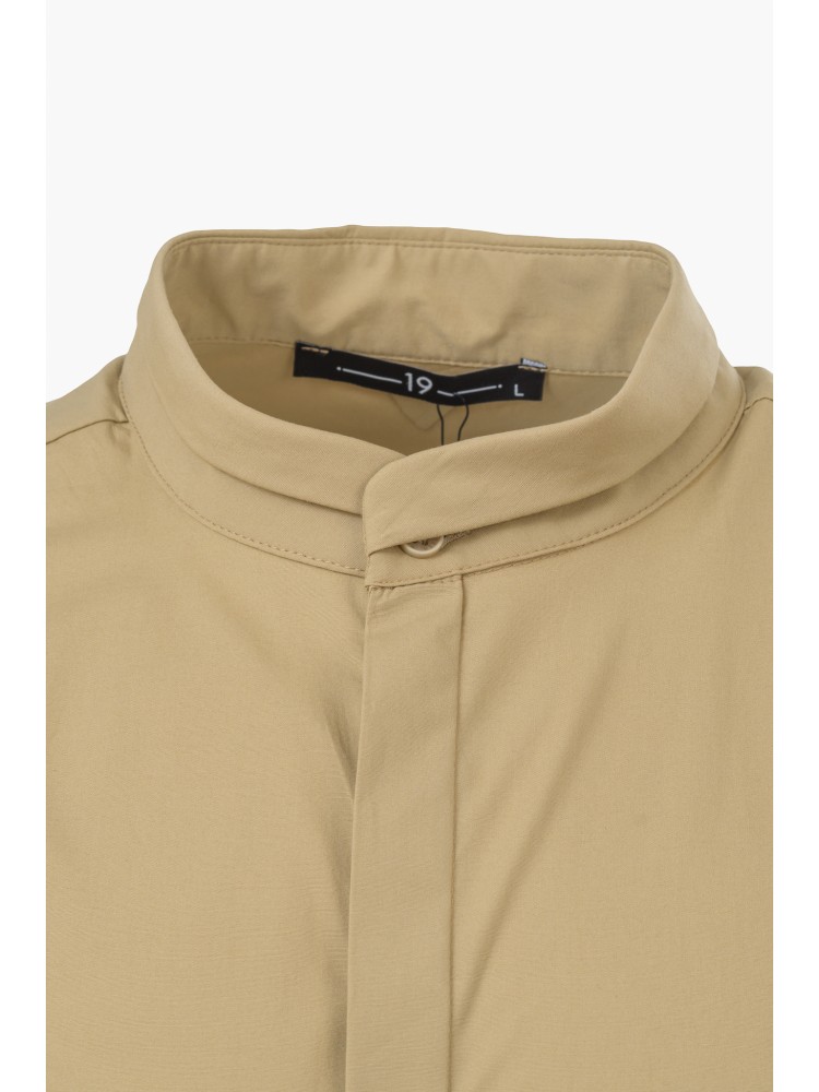 Nineteen beige mandarin neck shirt