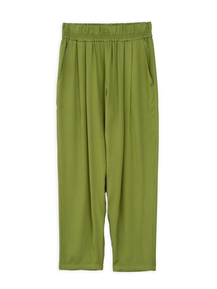 Philosophy green satin pleated pants