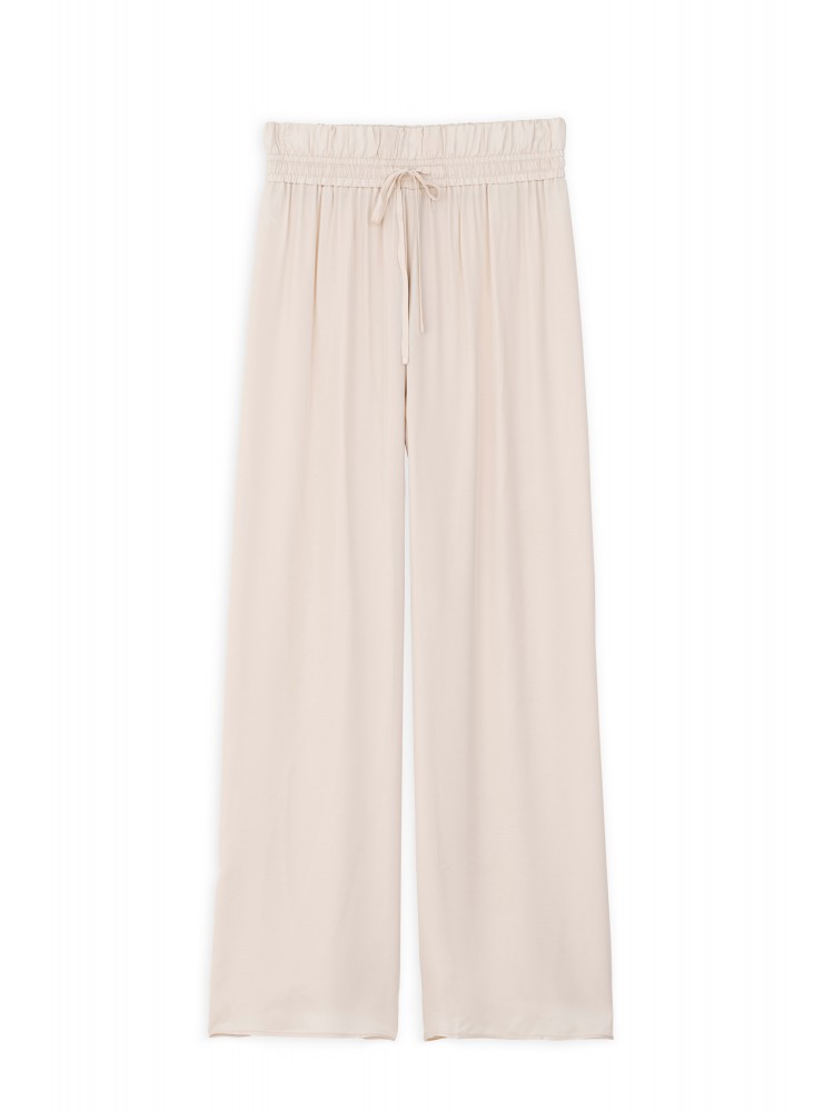 Philosophy off white fine ecovero σατέν φαρδύ παντελόνι