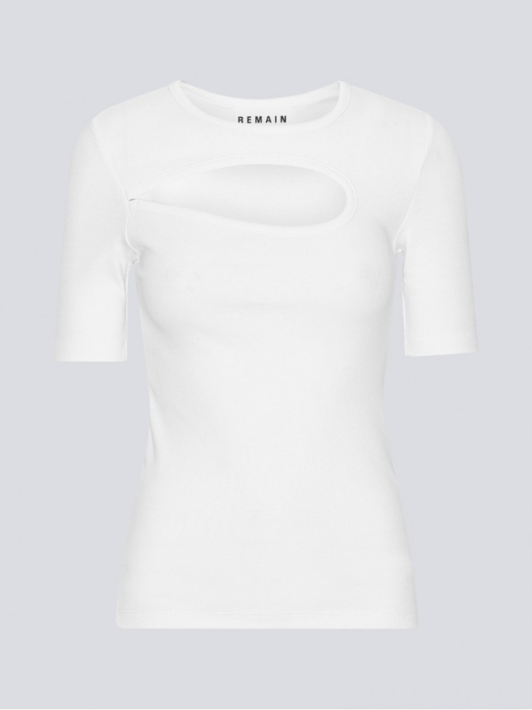 Remain άσπρη κοντομάνικη μπλούζα 