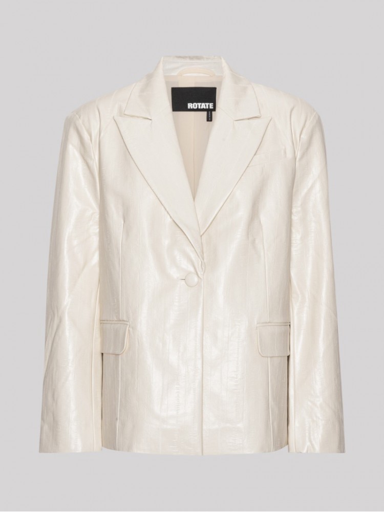 Rotate textured oversized blazer white