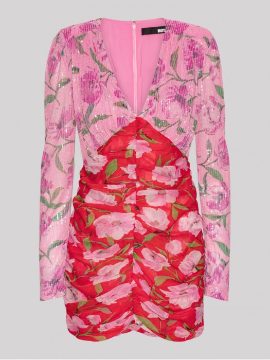 Rotate mini LS ροζ φόρεμα