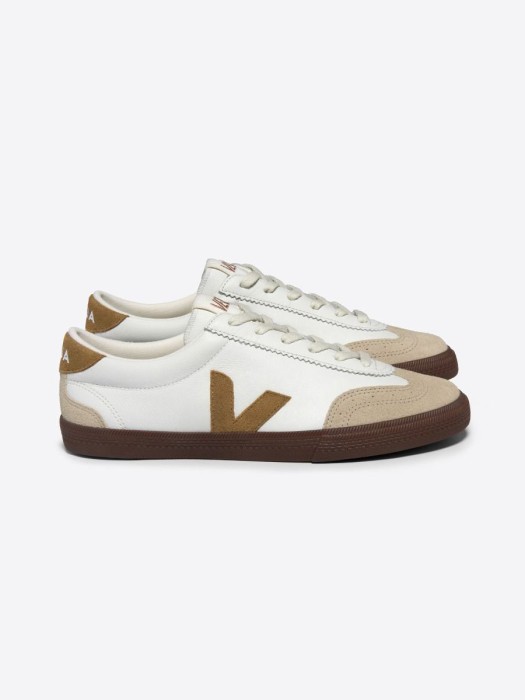 Veja volley leather white tent bark sneaker