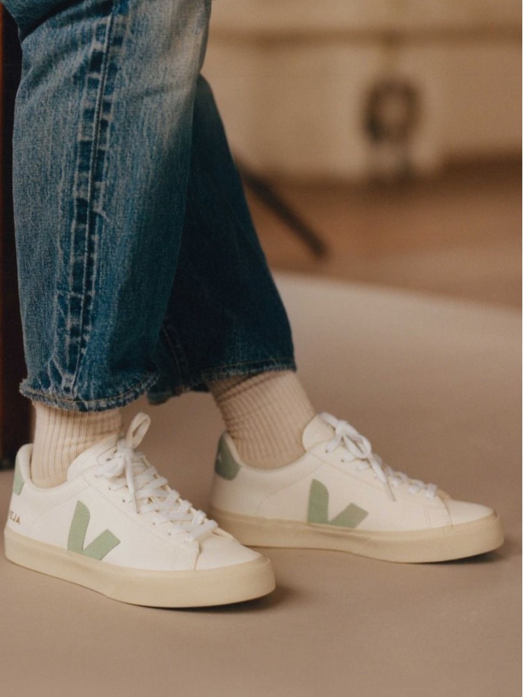 Veja sneaker campo chrome free leather white matcha