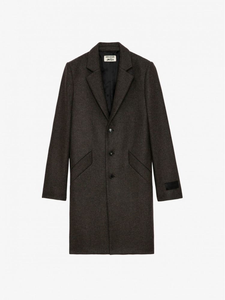Zadig&Voltaire unisex marlyh grey wool coat