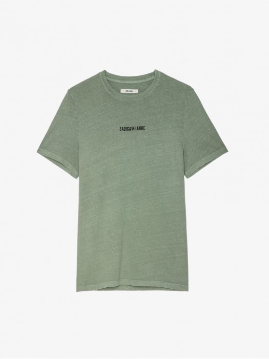 Zadig&Voltaire ted hc compo concert hedoniste light khaki t-shirt