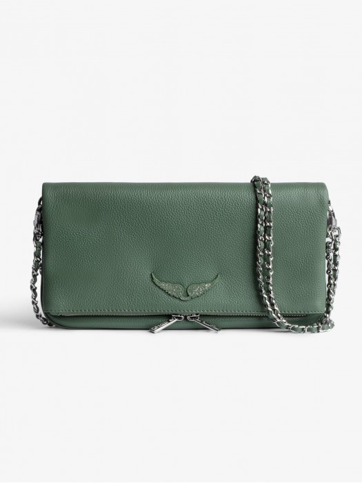 Zadig&Voltaire soul rock grained leather clutch