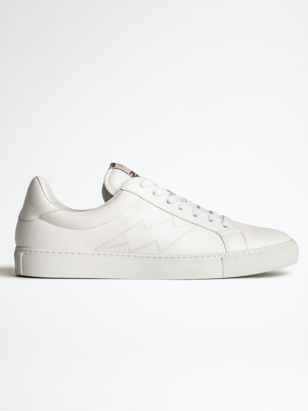 Zadig&Voltaire ZV1747 white smooth calfskin sneakers