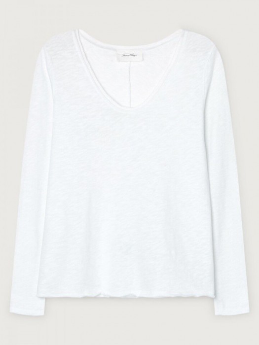 American vintage λευκή μακρυμάνικη μπλούζα