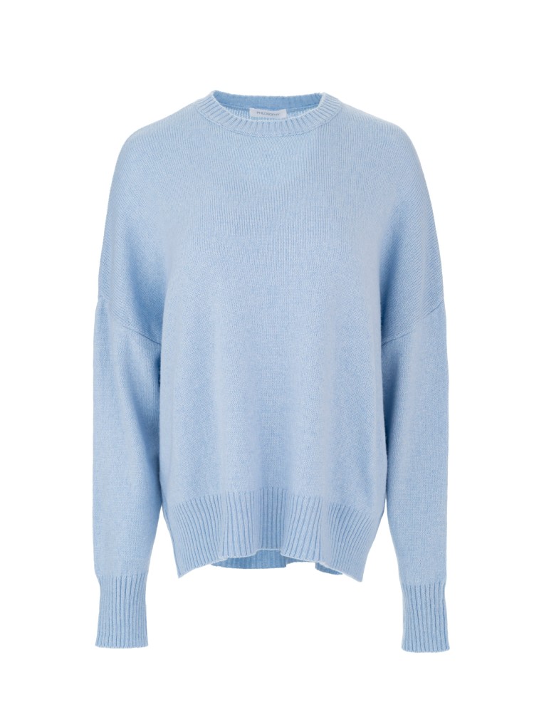 Philosophy σιέλ cashmere round neck πλεκτό