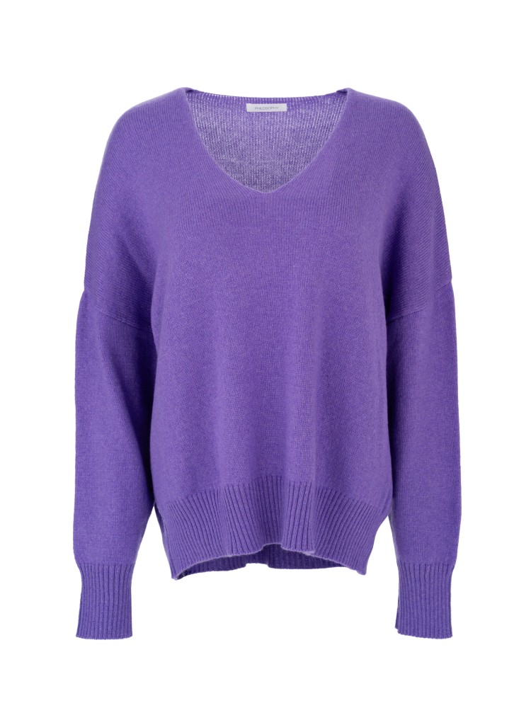 Philosophy μωβ cashmere V neck πλεκτό
