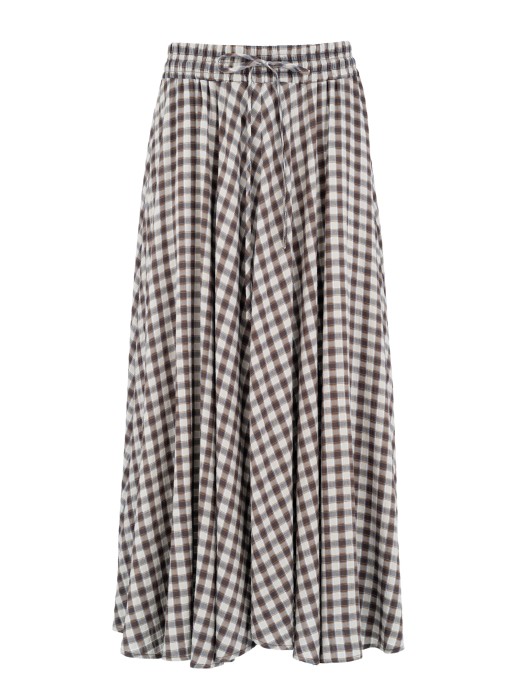 Philosophy καφέ plaid midi φούστα