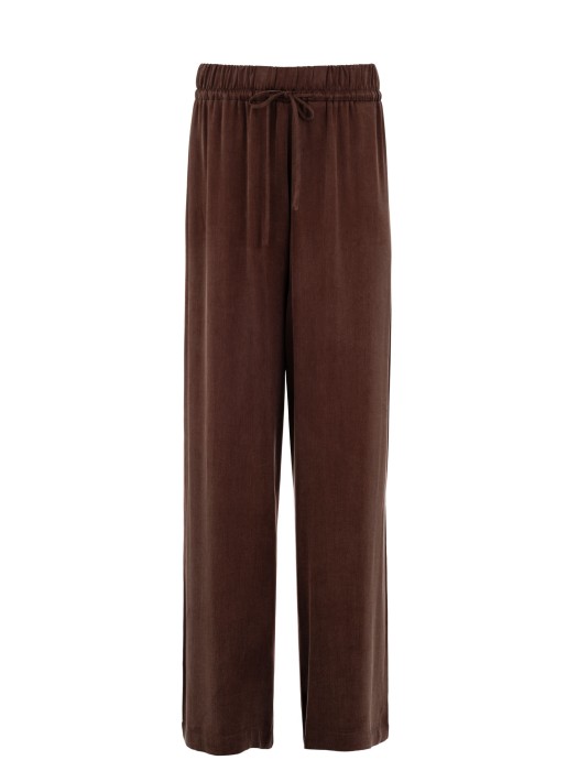 Philosophy καφέ cupro viscose wide leg παντελόνι