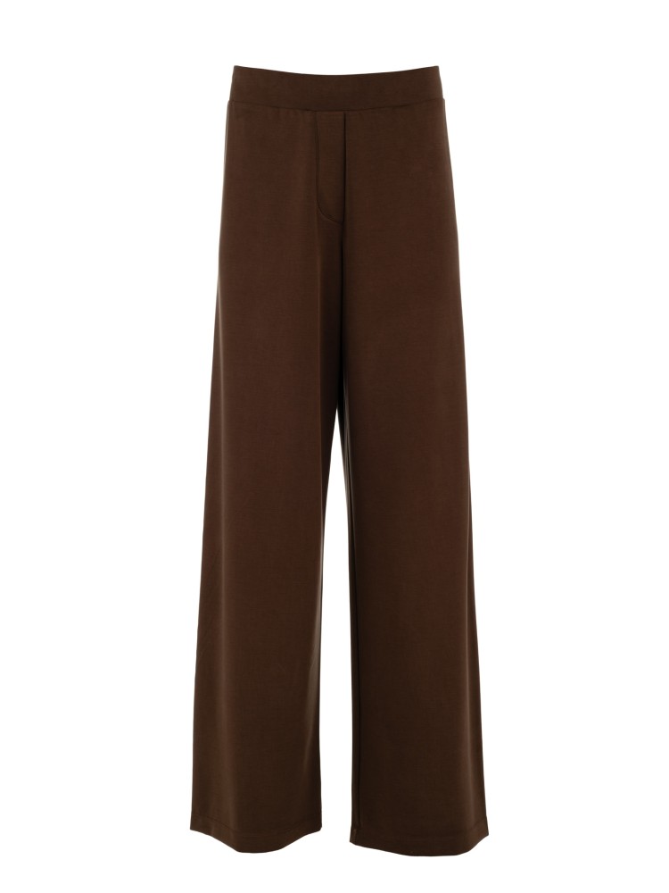 Philosophy καφέ rib sandwashed wide leg παντελόνι