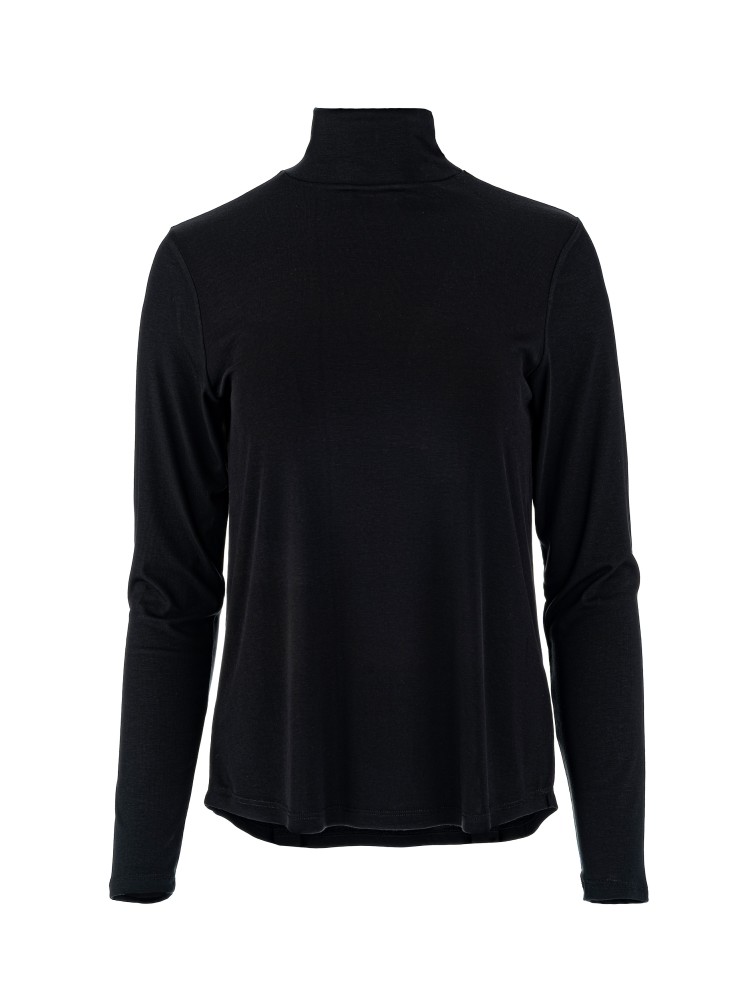 Philosophy lyocell μαύρη turtleneck μακρυμάνικη μπλούζα