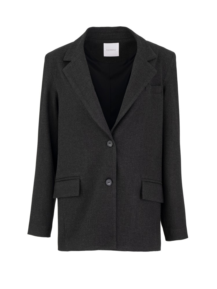Philosophy anthracite melange heavy T/R σακάκι