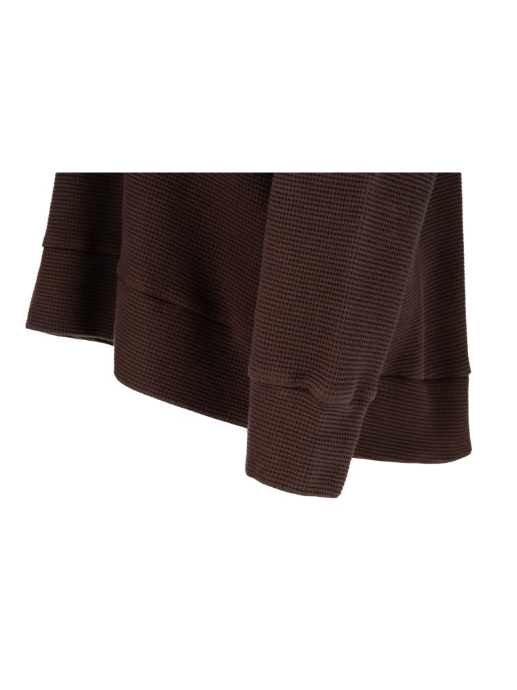 Philosophy καφέ futter waffle hooded sweatshirt