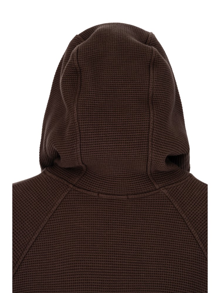 Philosophy καφέ futter waffle hooded sweatshirt