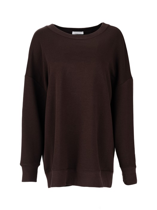 Philosophy dark brown futter oversized sweatshirt