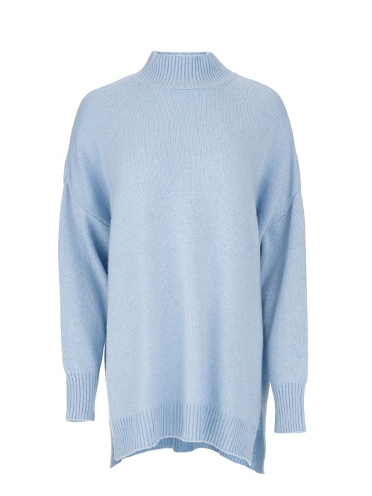 Philosophy cashmere turtleneck σιέλ μακρύ πλεκτό