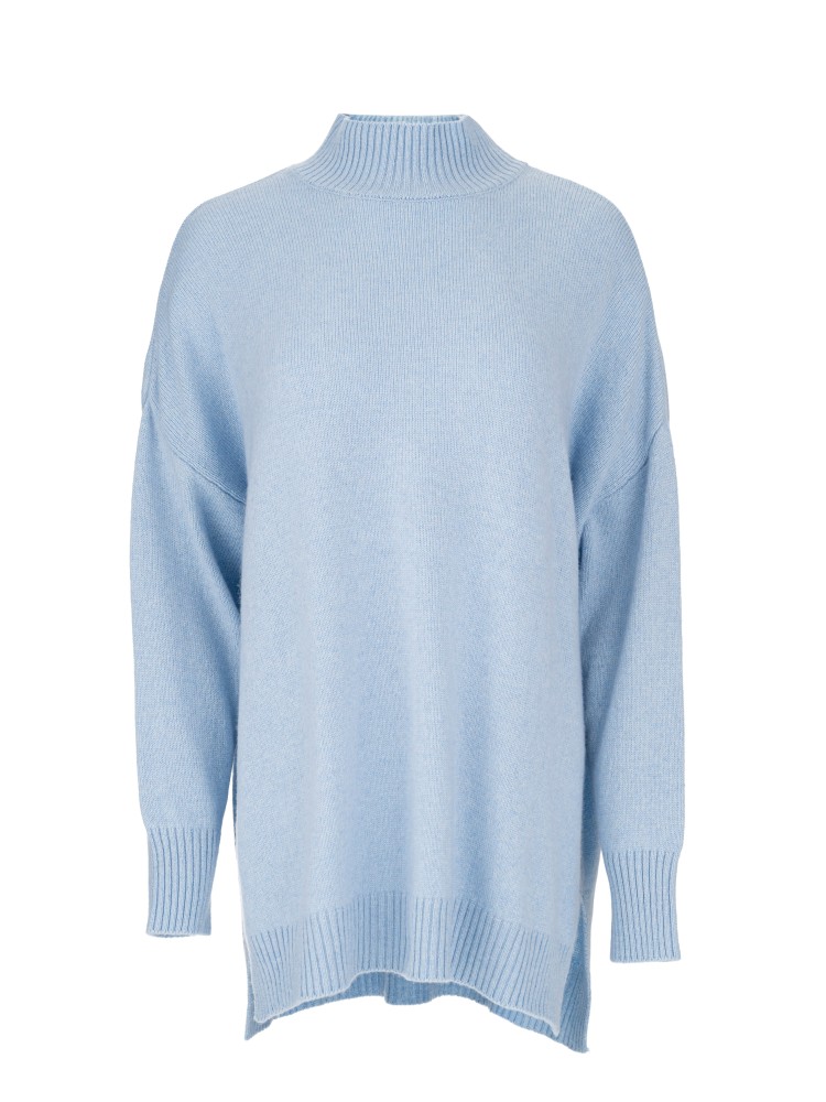 Philosophy cashmere turtleneck σιέλ μακρύ πλεκτό