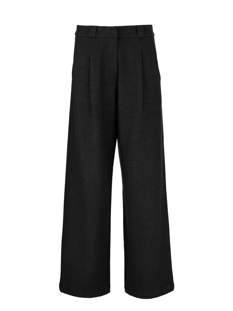 Philosophy μαύρο melange heavy T/R wide leg παντελόνι