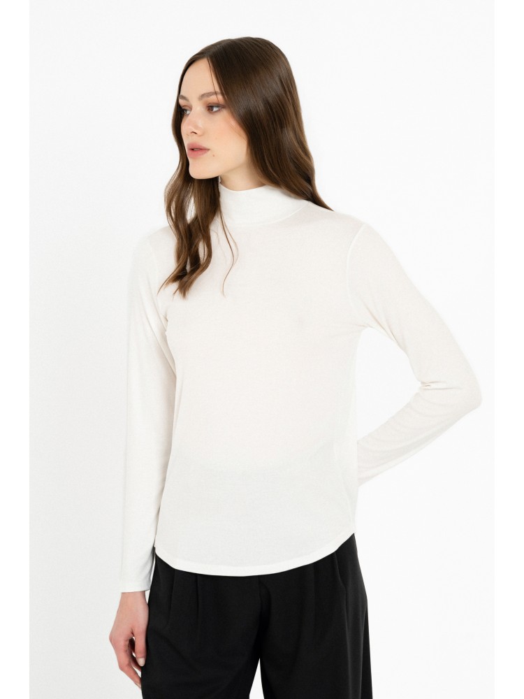 Philosophy lyocell μαύρη turtleneck μακρυμάνικη μπλούζα