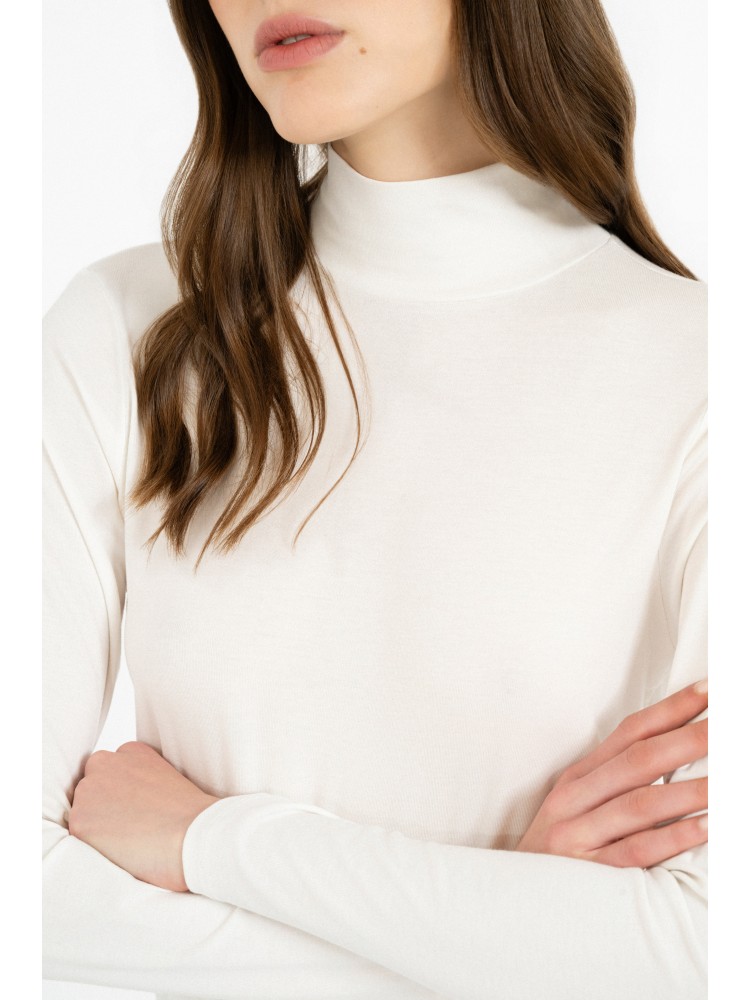 Philosophy lyocell μαύρη turtleneck μακρυμάνικη μπλούζα