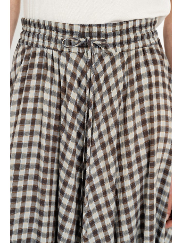 Philosophy καφέ plaid midi φούστα