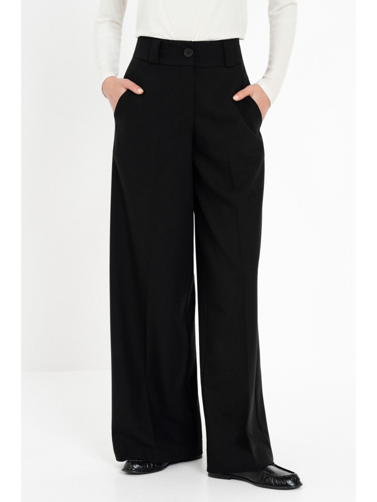 Philosophy μαύρο melange heavy T/R wide leg παντελόνι