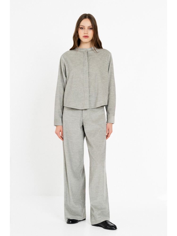 Philosophy corduroy light grey melange wide leg pants