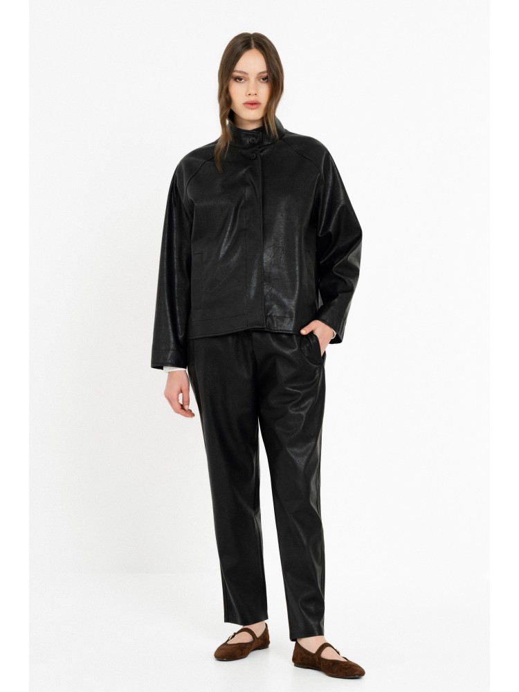 Philosophy dark blue leather jacket