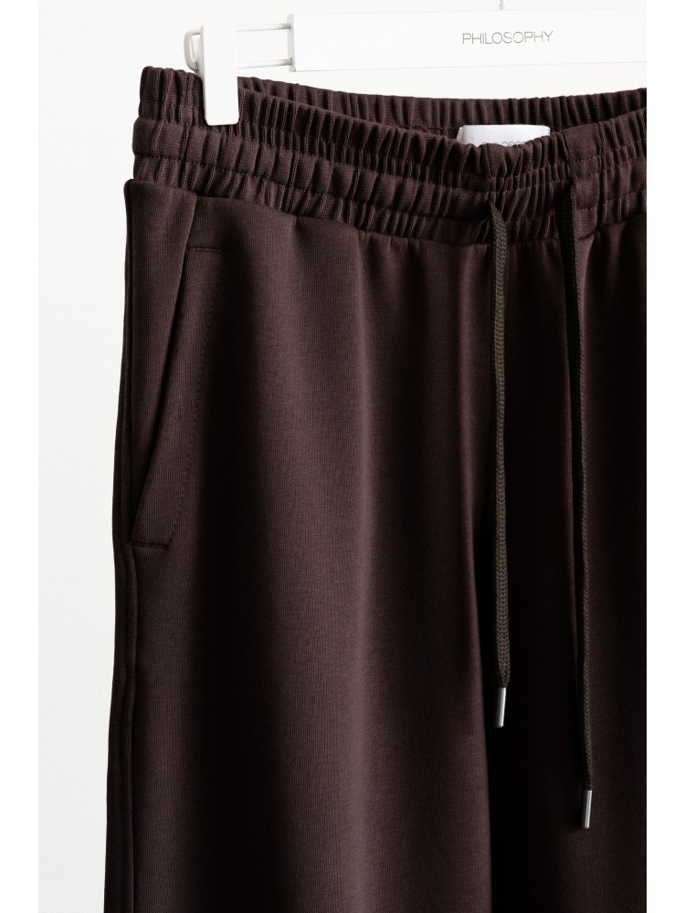 Philosophy σκούρο καφέ futter wide leg παντελόνι φόρμα