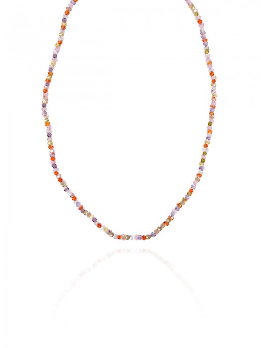 Hermina rainbow zirconia gemstonnes necklace