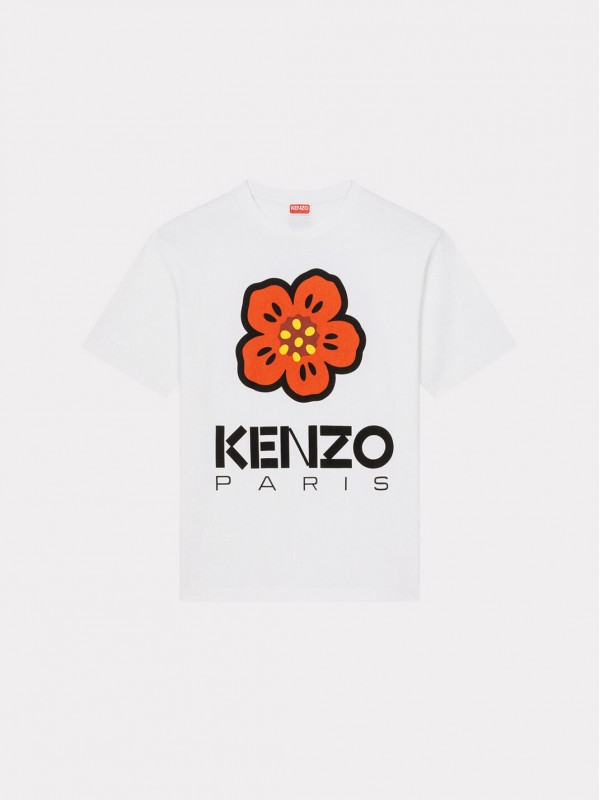 Kenzo 'Boke Flower' λευκή κοντομάνικη μπλούζα 