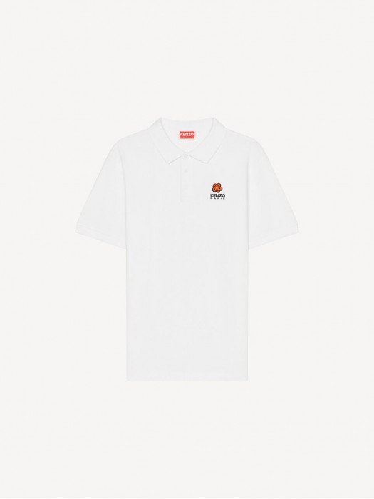 Kenzo 'Boke Flower' white crest polo t-shirt