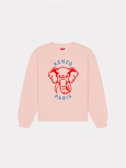 Kenzo elephant 'Varsity Jungle' faded pink sweater