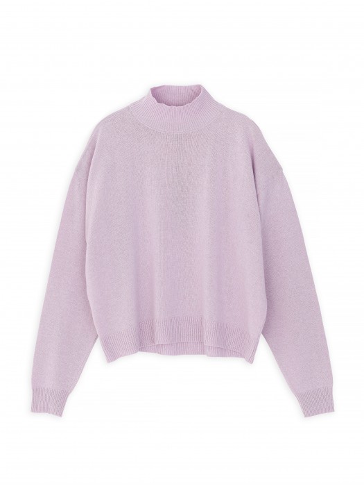 Philosophy lavender cashmere turtleneck cropped sweater