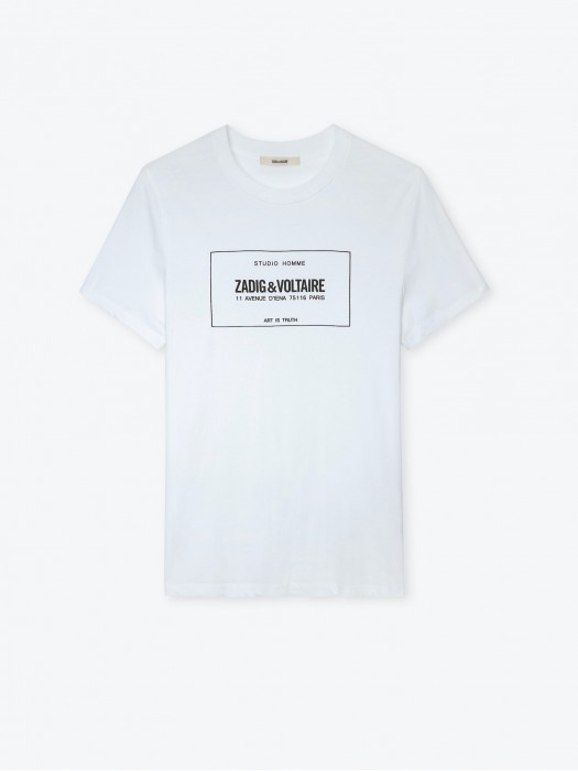 Zadig&Voltaire ted blason λευκή κοντομάνικη μπλούζα