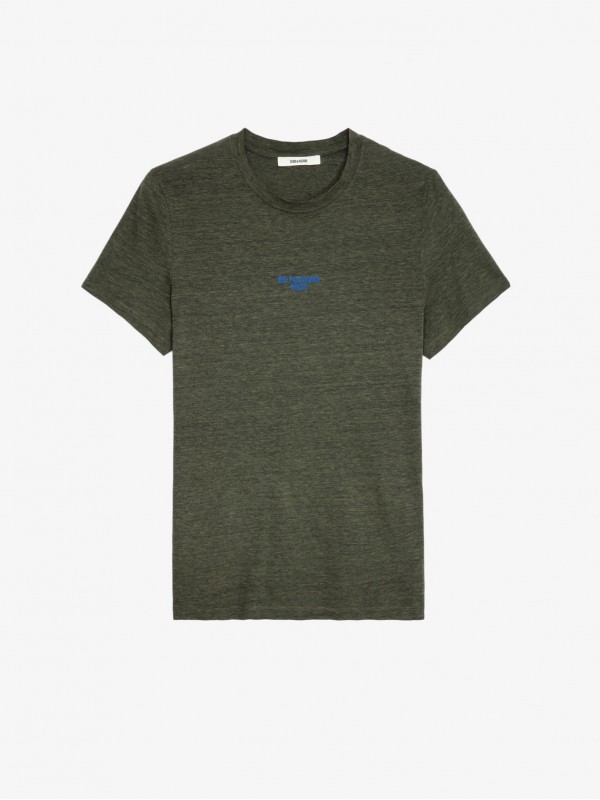Zadig&Voltaire tommy be fucking nice dark khaki t-shirt