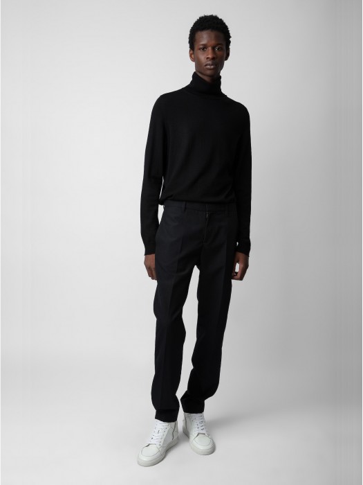 Zadig&Voltaire paris unisex wool μαύρο παντελόνι